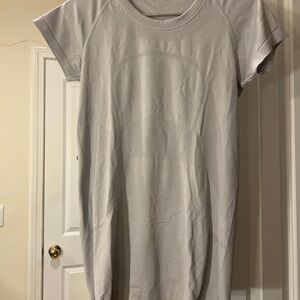 lululemon athletica Light Gray swiftly Short Sleeve Top